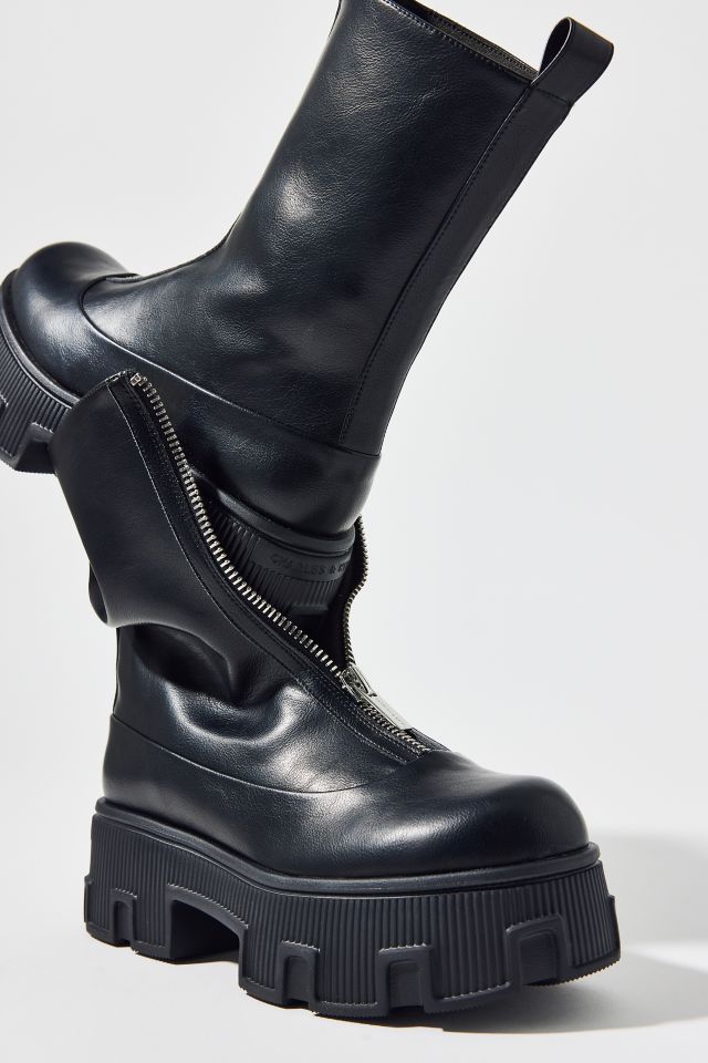 Charles & Keith Two-Tone Zip-Up Platform Boot | Urban Outfitters