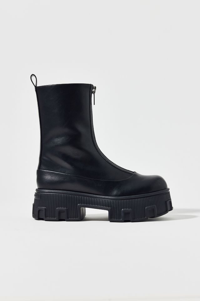 Charles & Keith Two-Tone Zip-Up Platform Boot #2