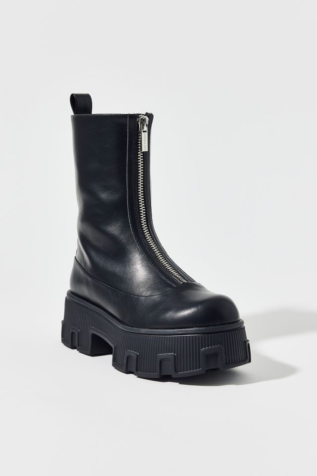 Charles & Keith Two-Tone Zip-Up Platform Boot #3