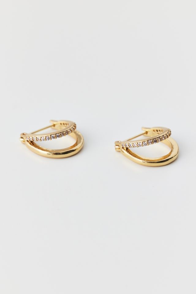 14k Gold Plated Double Hoop Earring #2