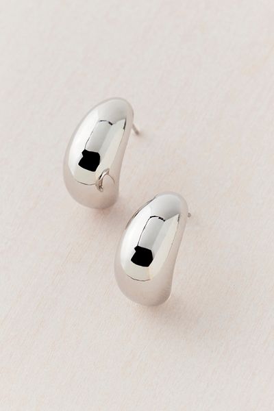 14k Gold Plated Dome Drop Earrings