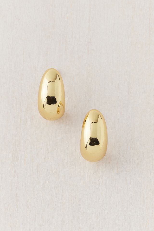 Boucles d'Oreilles Dôme Plaqué Or 14k #1