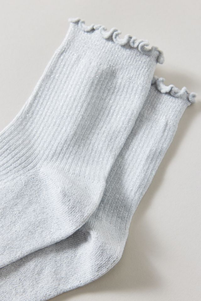 Lettuce-Edge Ribbed Sock #1