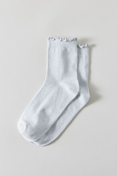 Lettuce-Edge Ribbed Sock