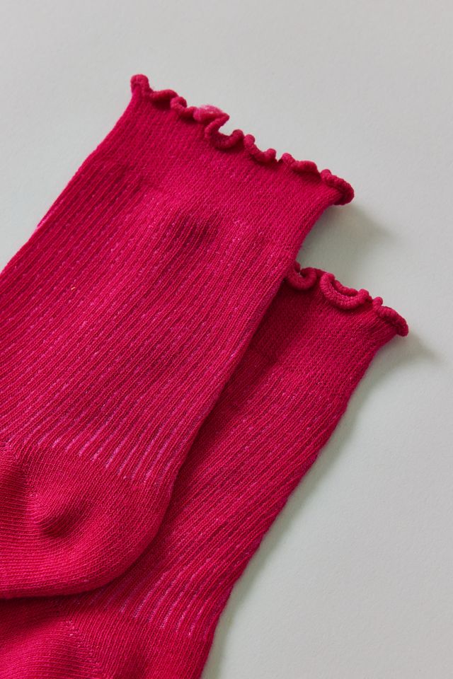 Lettuce-Edge Ribbed Socks #1