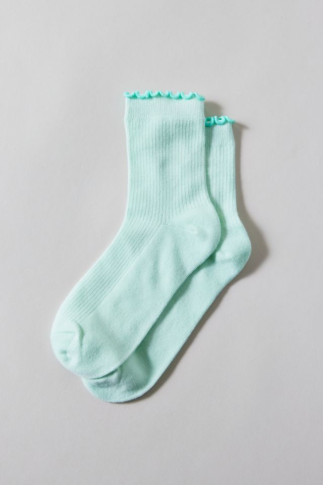 Lettuce-Edge Ribbed Socks #1