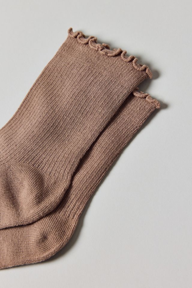 Lettuce-Edge Ribbed Socks #1