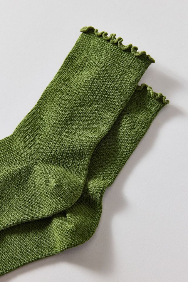 Lettuce-Edge Ribbed Sock #1