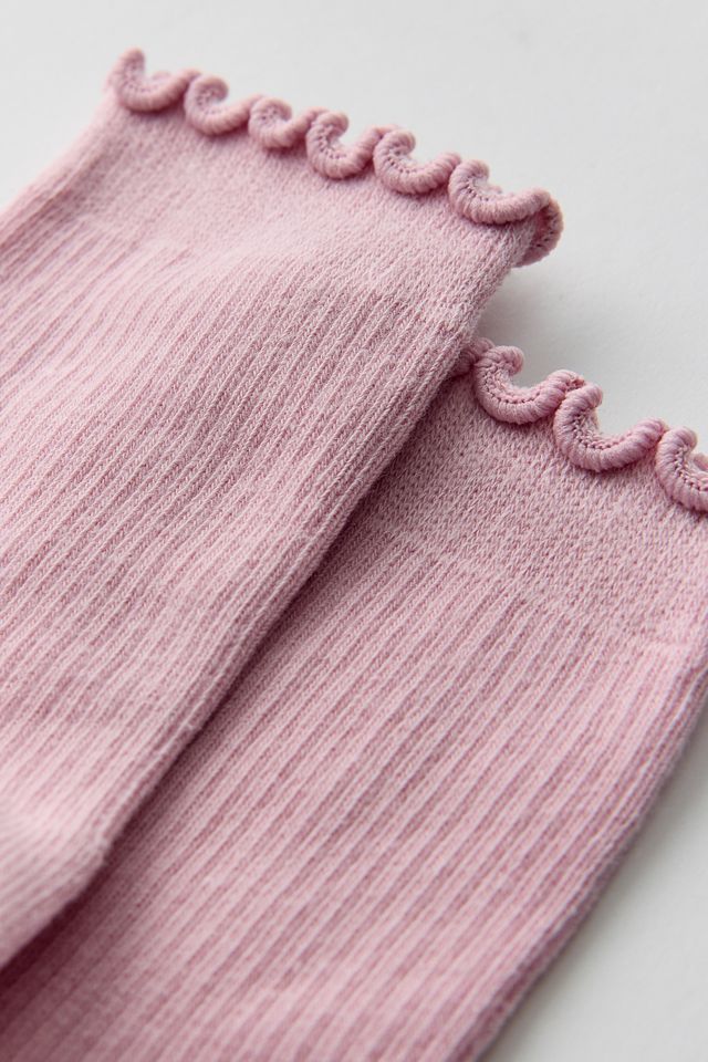 Lettuce-Edge Ribbed Socks #1