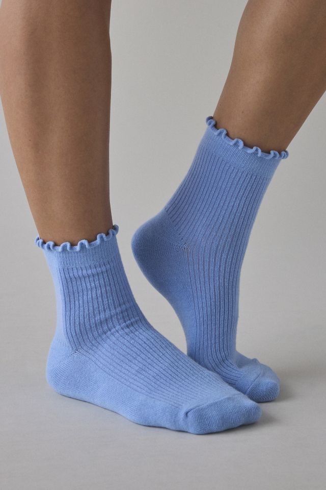 Lettuce-Edge Ribbed Sock #1