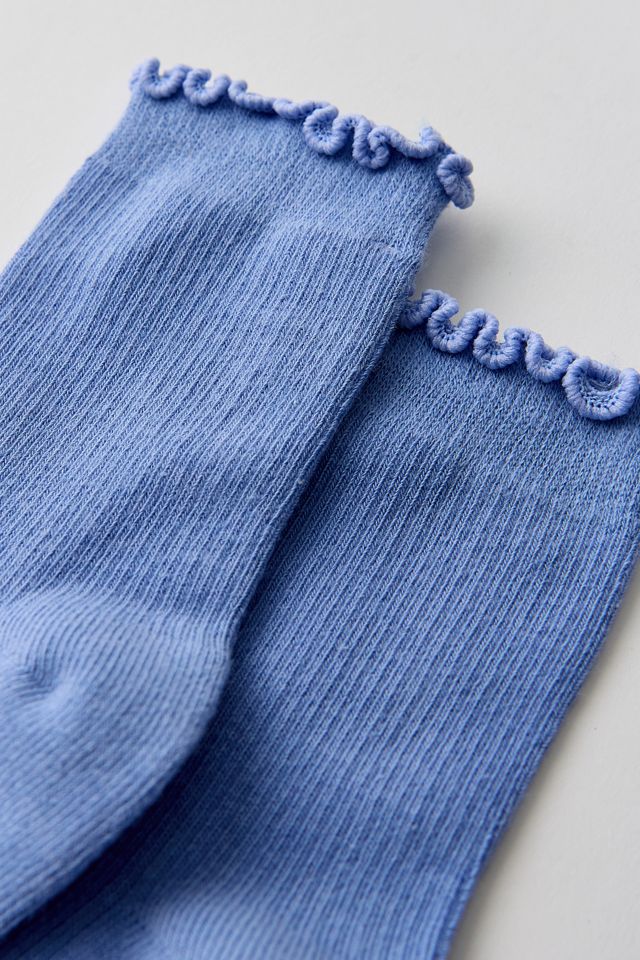 Lettuce-Edge Ribbed Socks #1