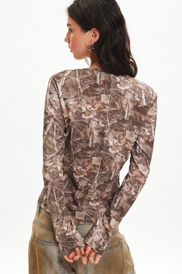 Jaded London Mist Woodland Camo Long Sleeve Tee | Urban Outfitters