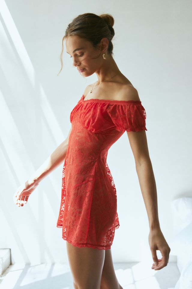 Out From Under Velma Lace Off-The-Shoulder Dress #3