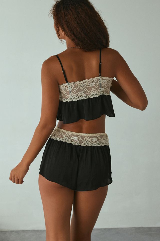 Out From Under Juno Satin Crop Top & Micro Short Set #4