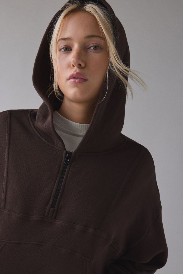 Strut This Reign Half-Zip Cropped Hoodie Sweatshirt #1