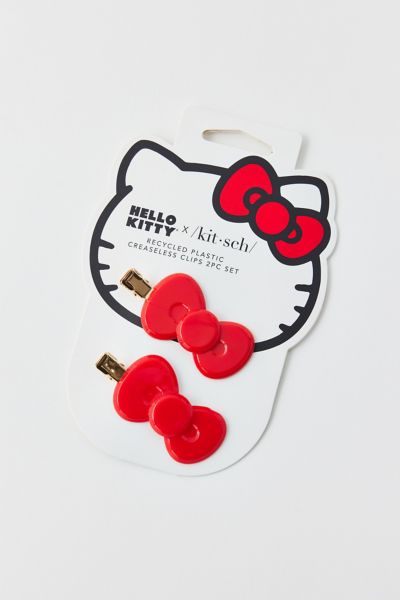 KITSCH X Sanrio Hello Kitty Crease-Free Hair Clip Set