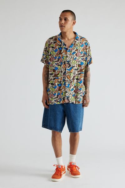 The Critical Slide Society Gus Goes West Patterned Short Sleeve Shirt