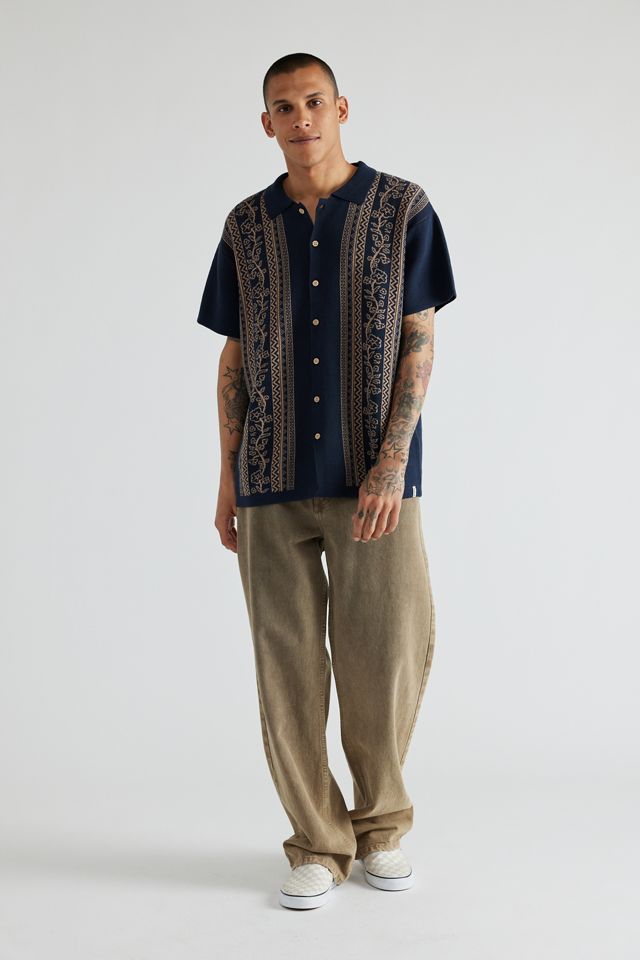 The Critical Slide Society Walker Knit Short Sleeve Polo Sweater #2