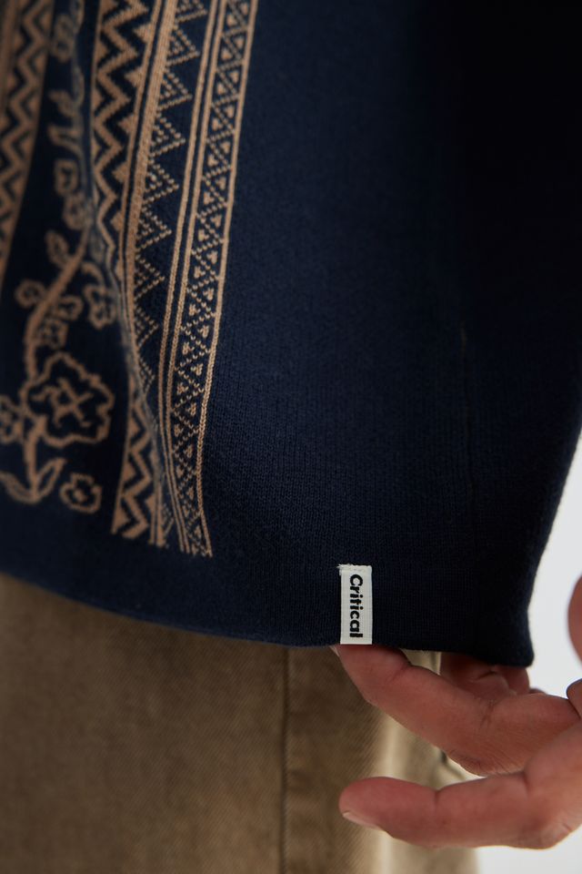 The Critical Slide Society Walker Knit Short Sleeve Polo Sweater #3