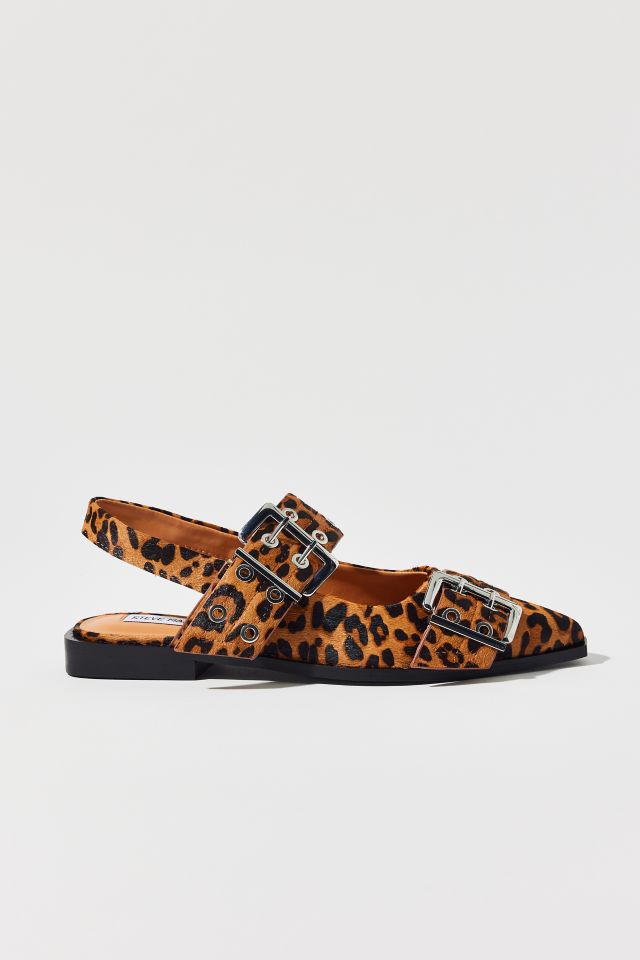 Steve Madden Graya Leopard Print Calf Hair Buckle Flat #2