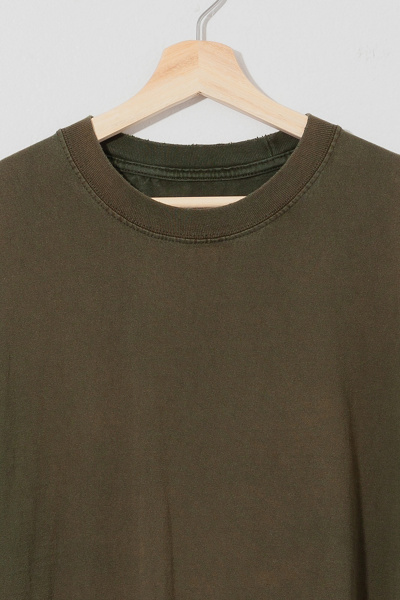 Vintage Y2K Distressed Sun Faded Green Heavy Duty Cotton T-Shirt