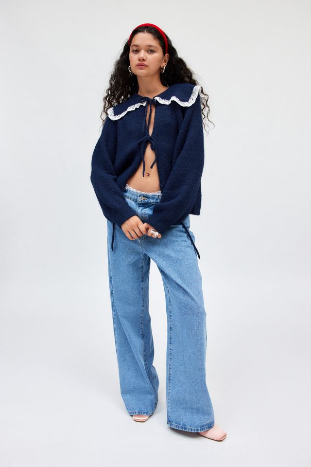Cardigan Kimchi Blue Maude Surdimensionné Col Attacher-Devant #2