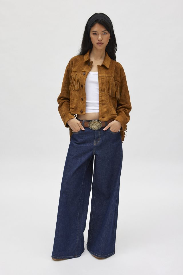 BDG Jessie Faux Suede Fringe Jacket #1