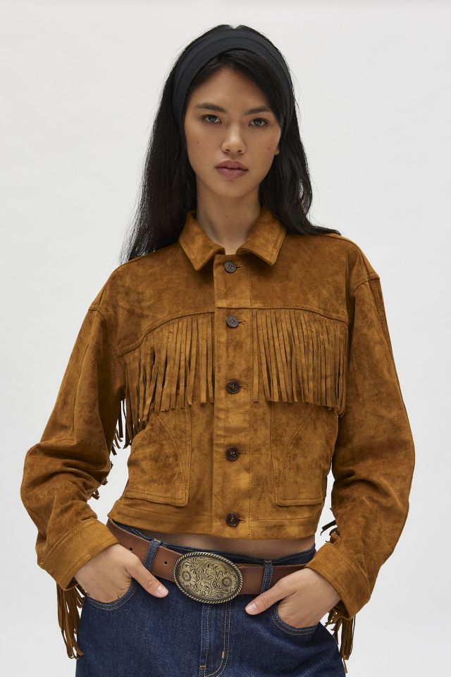 BDG Jessie Faux Suede Fringe Jacket #2