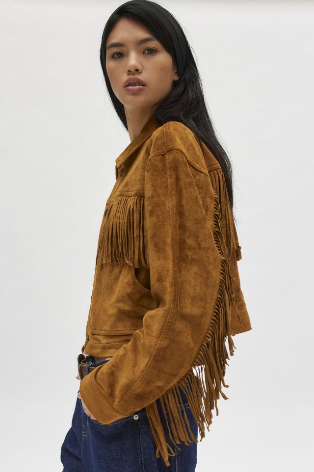 BDG Jessie Faux Suede Fringe Jacket #3