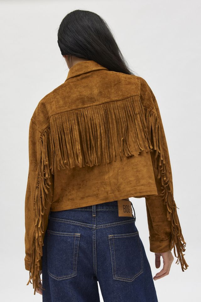 BDG Jessie Faux Suede Fringe Jacket #4