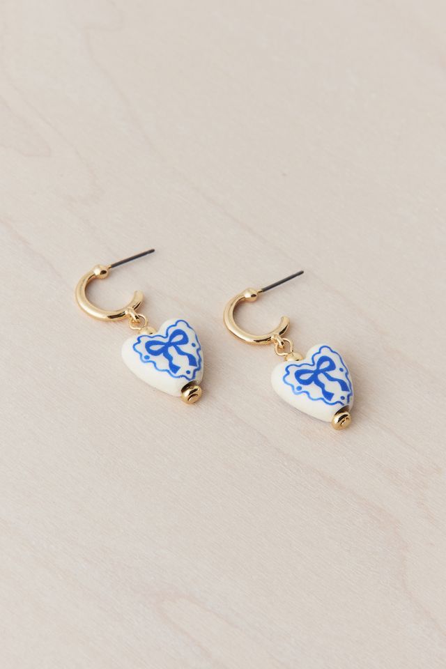 Zoey Ceramic Charm Hoop Earring #2