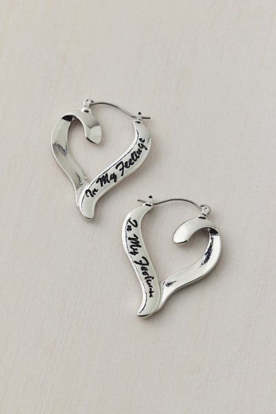 In My Feelings Heart Hoop Earring