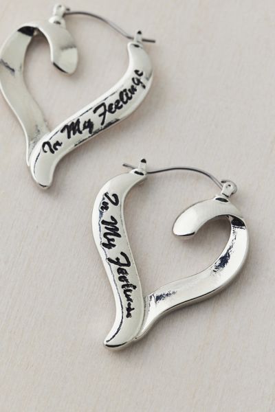 In My Feelings Heart Hoop Earring