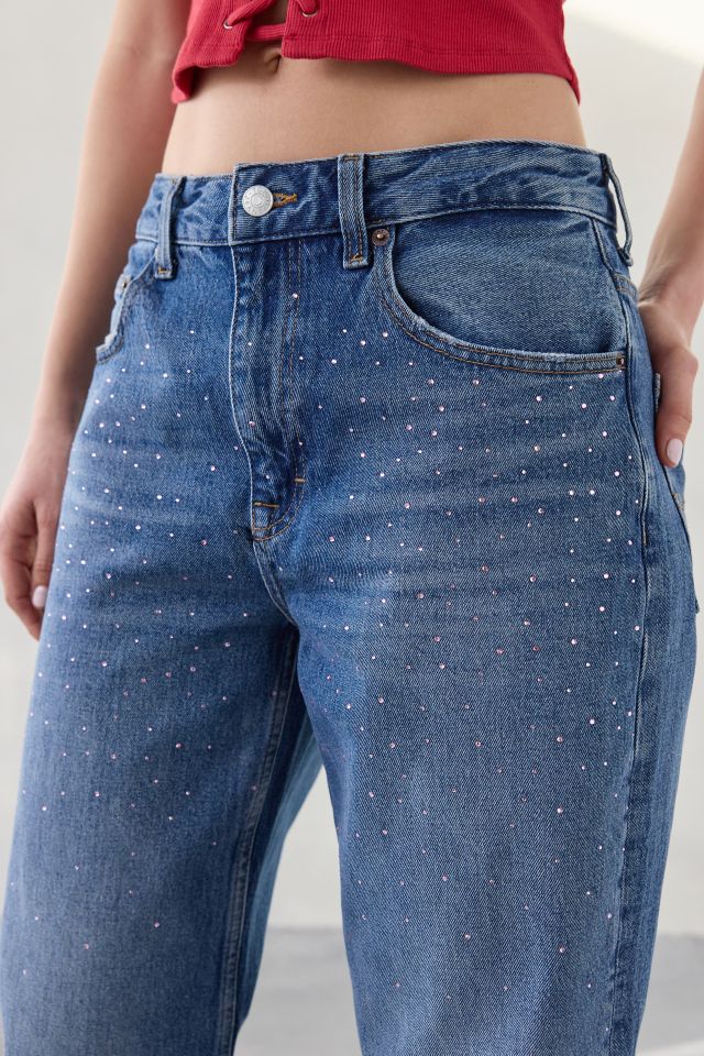 Tommy Jeans Mia Embellished Mid-Rise Relaxed Straight Jean #1
