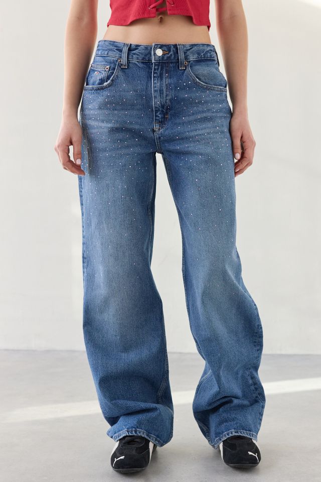 Tommy Jeans Mia Embellished Mid-Rise Relaxed Straight Jean #3