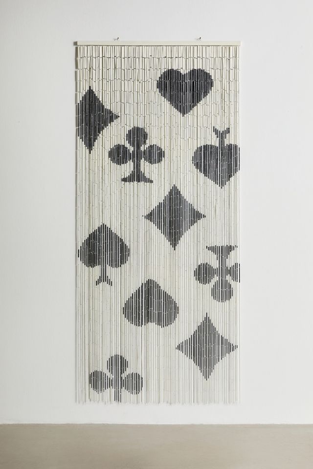 Playing Card Bamboo Beaded Curtain Urban Outfitters