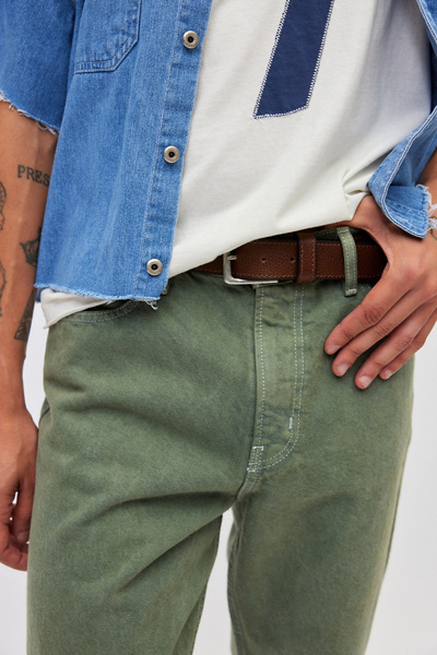 URBAN OUTFITTERS BASIC LEATHER BELT IN BROWN, MEN'S AT URBAN OUTFITTERS