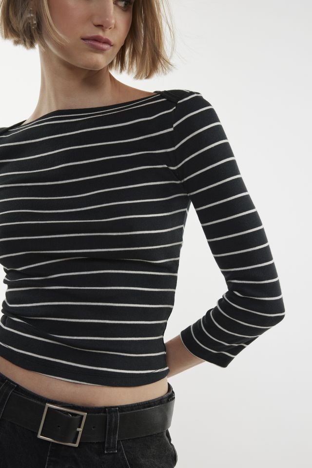 BDG Willow ¾ Sleeve Boatneck Tee #3