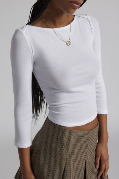 BDG Willow ¾ Sleeve Boatneck Tee