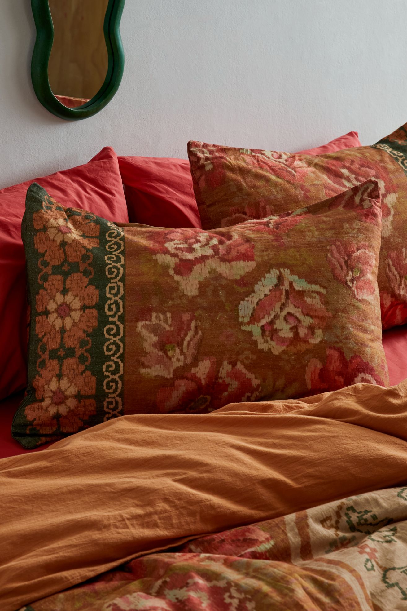 Minerva Floral Sham Set - Green Multi, STANDARD