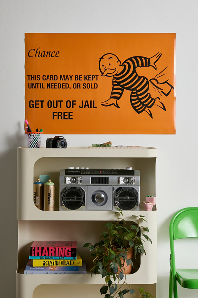 Monopoly Chance Jail Free Poster | Urban Outfitters