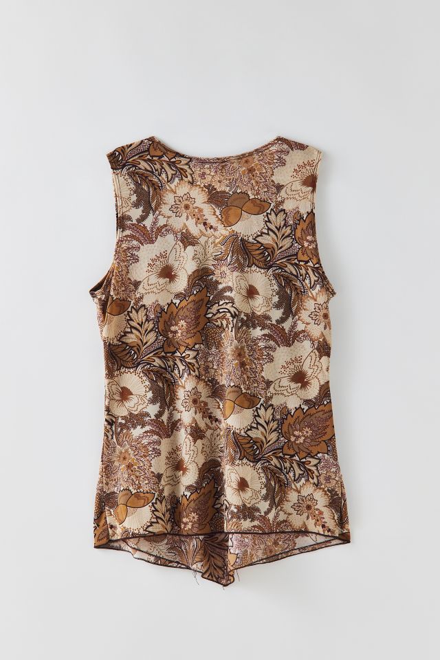 Vintage Y2K Patterned Tank Top | Urban Outfitters