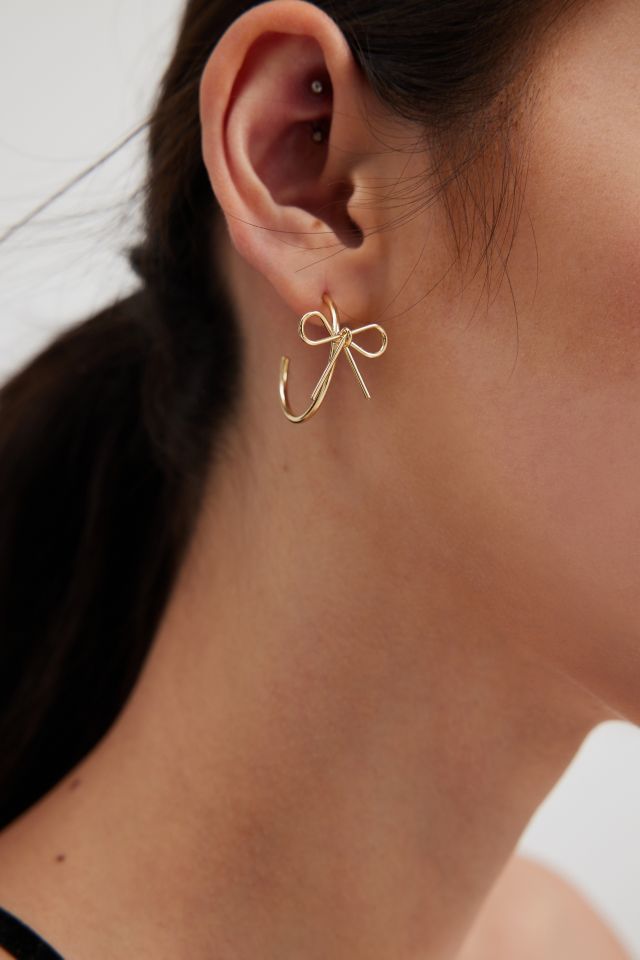 Bow Hoop Earring #1