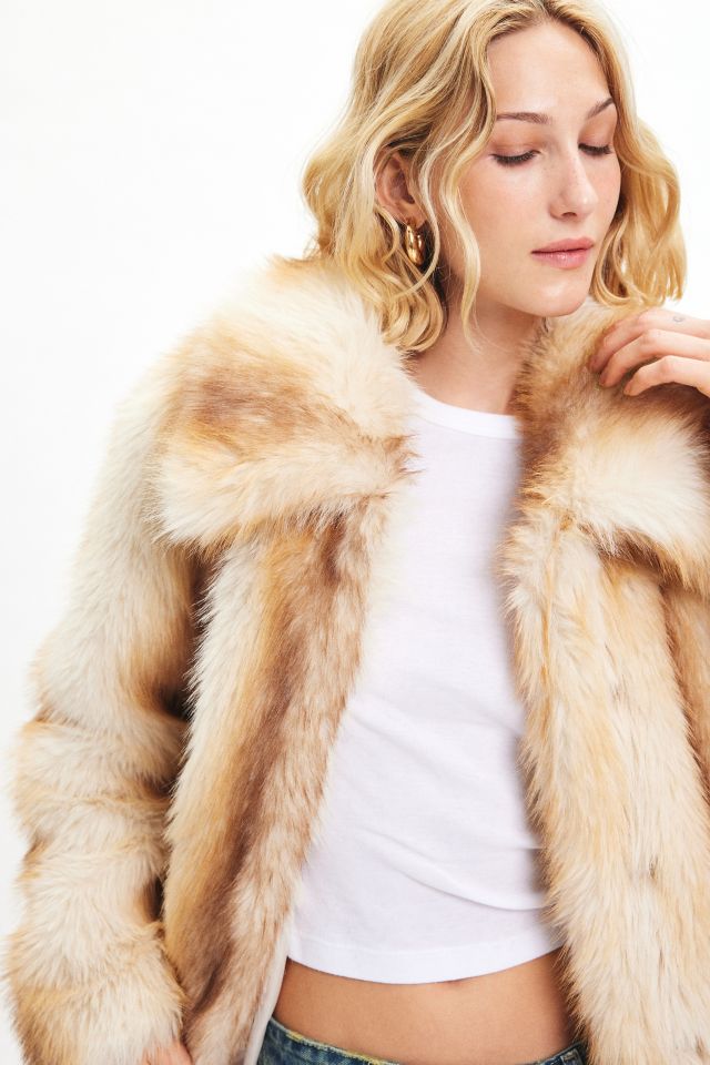 Silence + Noise Gail Faux Fur Overcoat #3