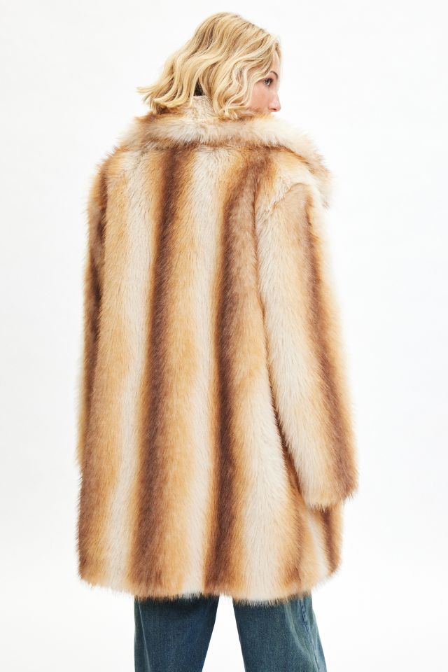 Silence + Noise Gail Faux Fur Overcoat #4