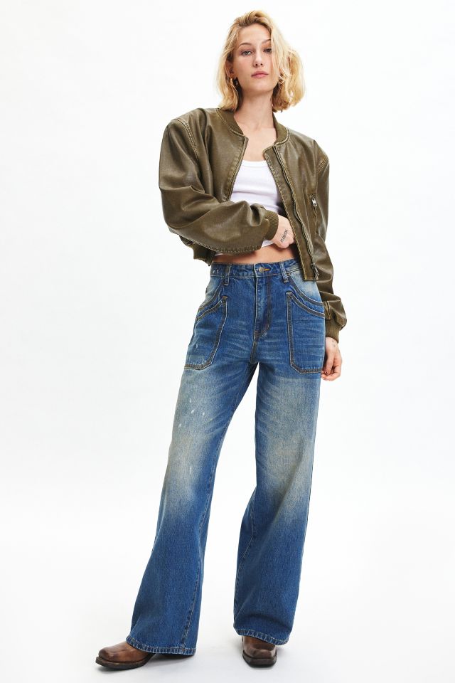 GUESS ORIGINALS Double Pocket Wide Leg Jean #4