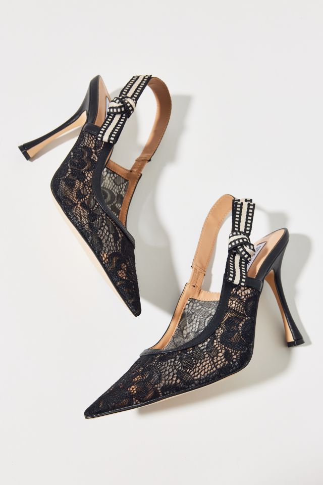 Steve madden ポンプ BRI ミュール BRI Black Suede Slingback Pumps | Women's Designer Shoes