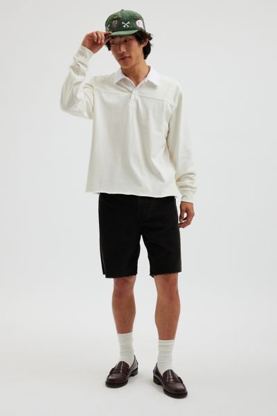 UO Richmond Quilted Raw Hem Rugby Shirt