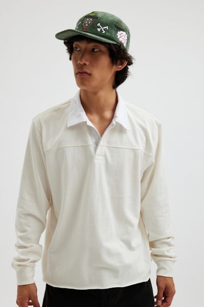 UO Richmond Quilted Raw Hem Rugby Shirt