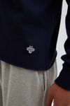 UO Richmond Quilted Raw Hem Rugby Shirt